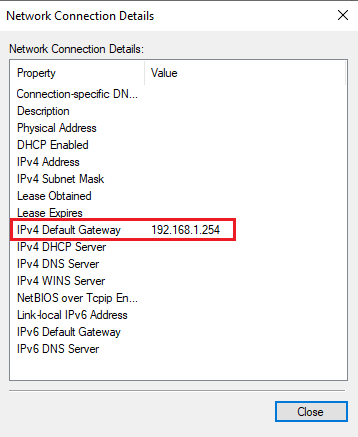 router ip address
